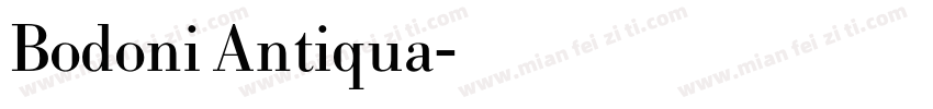 Bodoni Antiqua字体转换